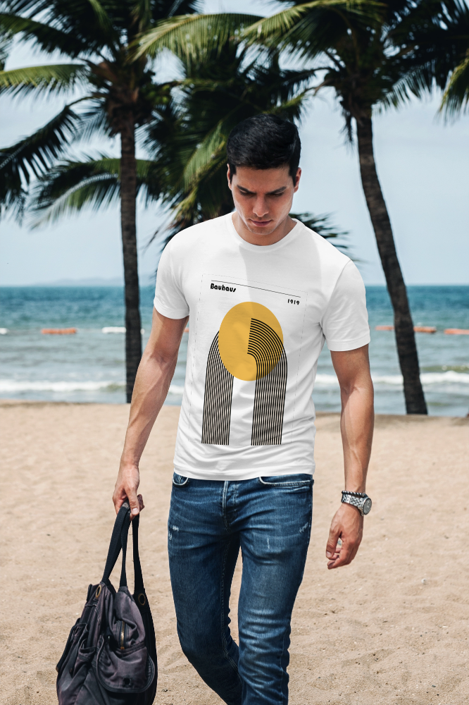 Camiseta blanca manga corta Bauhaus