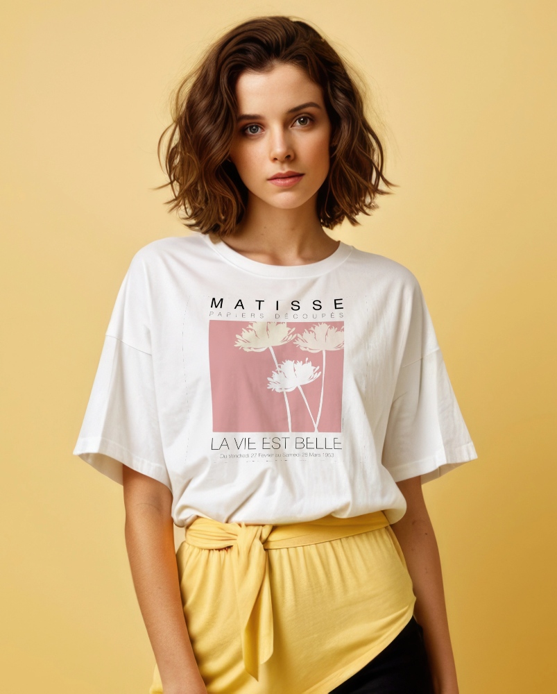 Camiseta blanca La Vie es Bella Matisse