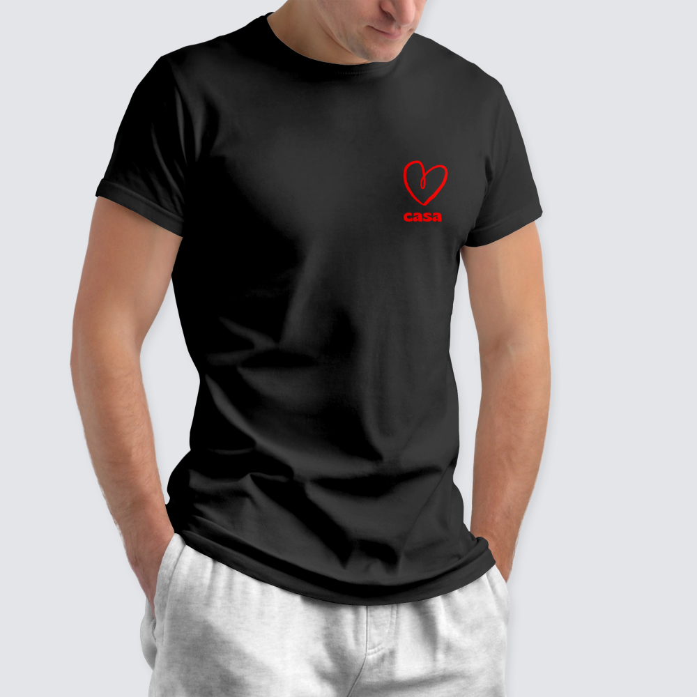 Camiseta de manga corta Corazón Casa