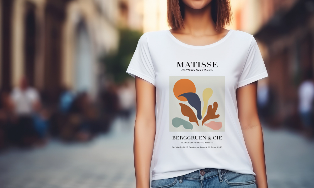 Camiseta blanca estampado Matisse