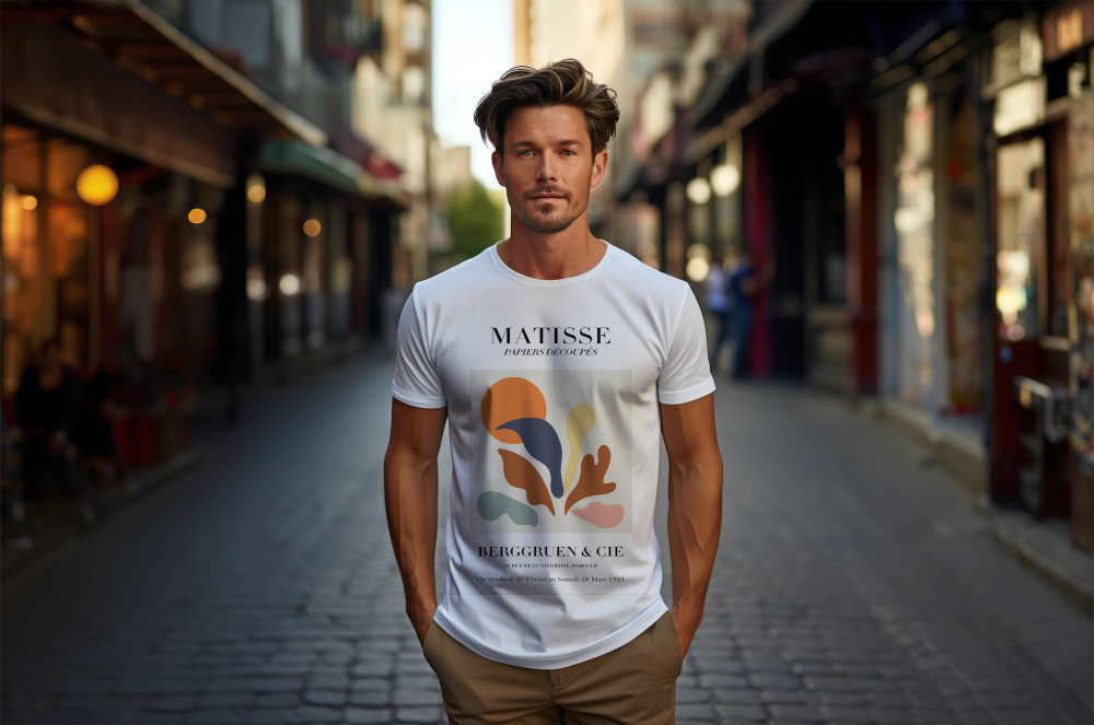 Camiseta blanca estampado Matisse