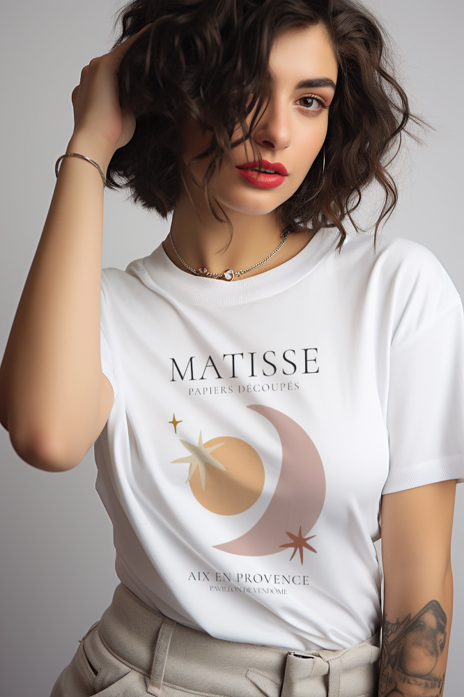 Camiseta blanca manga corta Media Luna Matisse