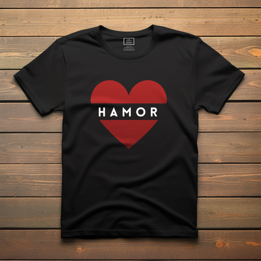 Camiseta negra manga corta Hamor