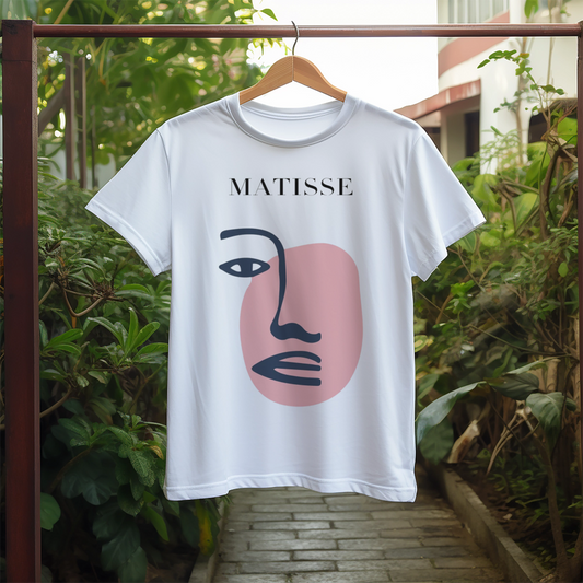 Camiseta blanca manga corta Rostro Rosa Matisse