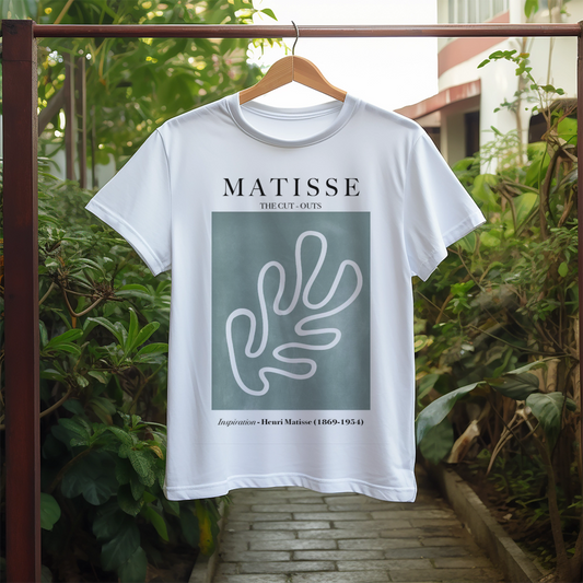 Camiseta blanca Estampado Hoja Verde Matisse